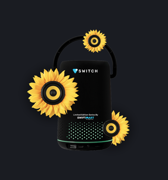 BassBloom Portable Speaker Switch Off (Black)